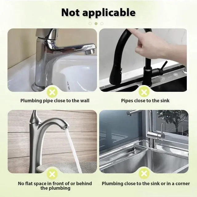 Alt view image 5 of 7 - Pezin & Hulin Kitchen Sink Splash Guard Silicone Faucet Drain Pad Drip Catcher Tray Slip Mat (16.1" x 4.7"), Grey