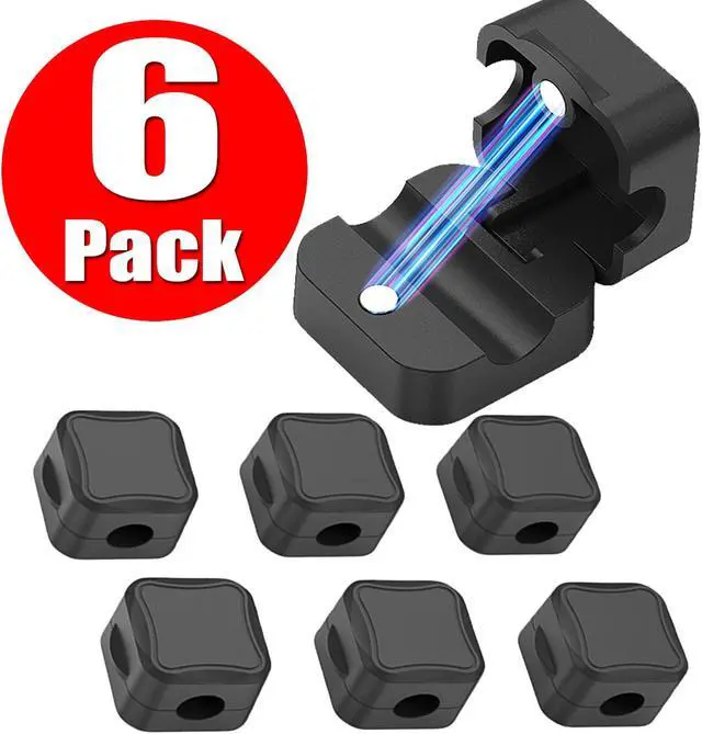 Main image of Pezin & Hulin Magnetic Cable Clamp Self Adhesive Cable Management Clips Kit for Office, Car, Kitchen, Desk Organizer