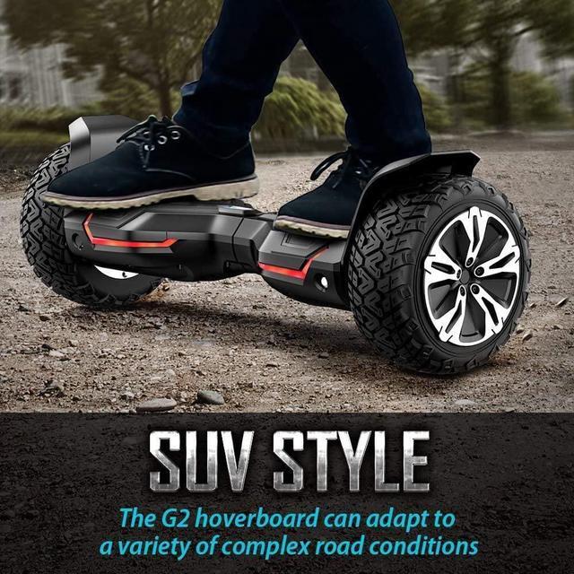 Alt view image 5 of 7 - GYROOR Warrior 8.5 inch All Terrain Off Road Hoverboard with Bluetooth Speakers and LED Lights, UL2272 Certified Self Balancing Scooter