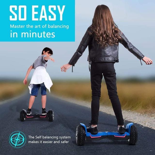 Alt view image 7 of 7 - GYROOR Warrior 8.5 inch All Terrain Off Road Hoverboard with Bluetooth Speakers and LED Lights, UL2272 Certified Self Balancing Scooter