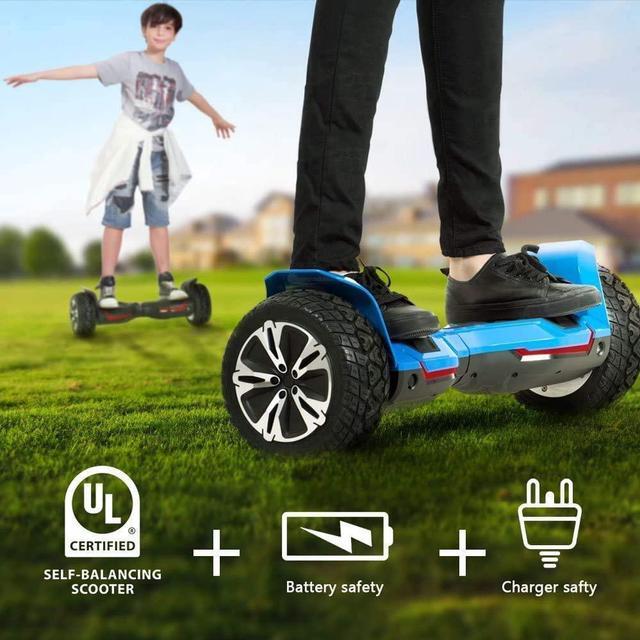 Alt view image 4 of 7 - GYROOR Warrior 8.5 inch All Terrain Off Road Hoverboard with Bluetooth Speakers and LED Lights, UL2272 Certified Self Balancing Scooter