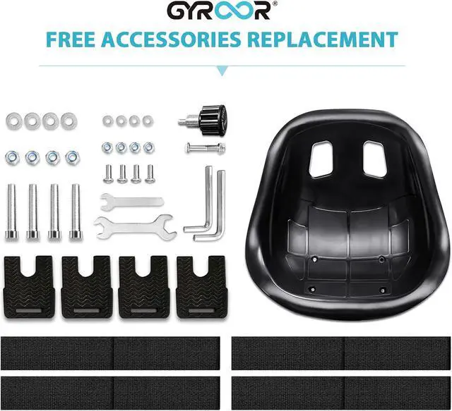 Alt view image 7 of 7 - GYROOR K1 Hoverboard Seat Attachment, Hover Board Accessory Go Kart with Adjustable Frame Length Compatible with 6.5'' 8'' 10'' Hoverboards Self Balancing Scooter for Kids and Adults