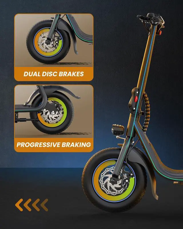 Alt view image 5 of 7 - GYROOR C1 450W Electric Scooter with Seat, Powerful Motor up to 22 Miles Range, Folding Electric Scooter for Adult Max Speed 15.5Mph, Electric Scooter for Commuting with Basket