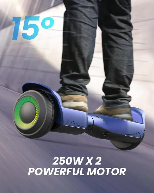Alt view image 2 of 6 - Gyroor Hoverboard New G13 All Terrain Hoverboard with LED Lights & 500W Motor, Self Balancing Off Road Hoverboards with Bluetooth for Kids ages 6-12 and Adults Gift Black