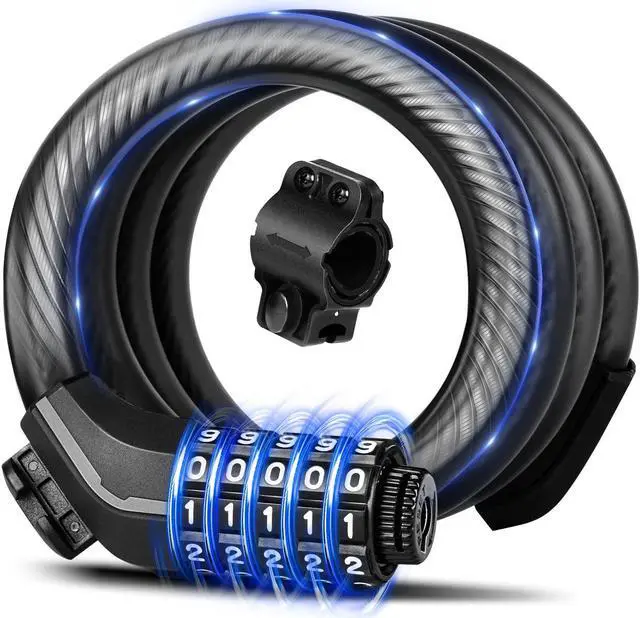 Main image of Gyroor Bike Lock with 5-Digit Resettable Combination Bicycle Lock for Bikes and Scooters