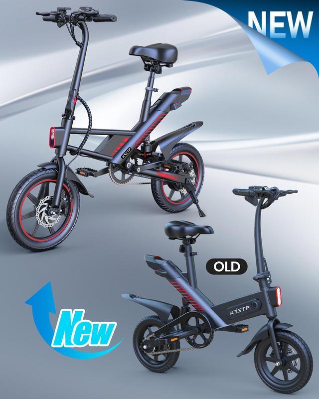 Alt view image 3 of 7 - Gyroor Updated 14" Ebike 450W Electric Bike for Adults, 18.6MPH 3 Riding Modes Mini Electric Bike with 36V 10AH Battery UL2849(Free Lock)