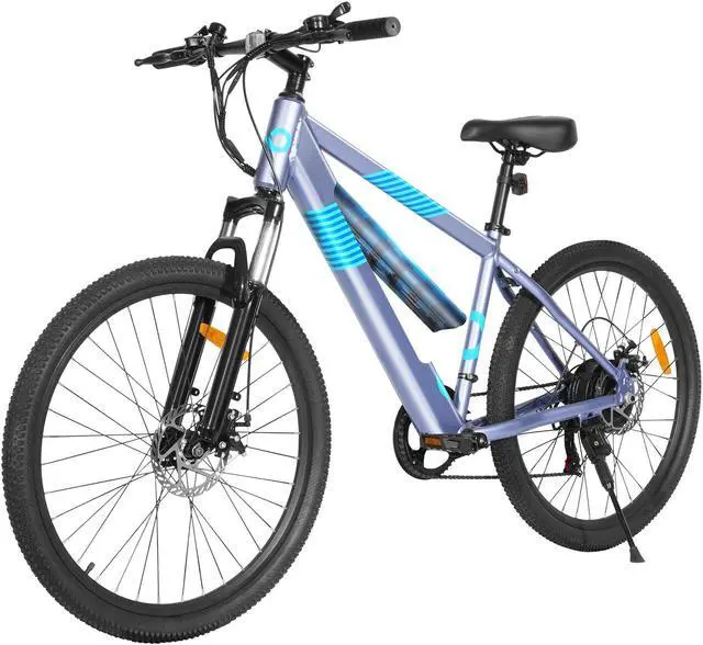 Main image of GYROOR 350W Electric Bike 26" Electric Mountain Bike for Adults, 36V Built-in Hidden Removable Battery with Shimano 7 Speed City Commuter Bike for Man Woman - UL2849 Blue/Blue