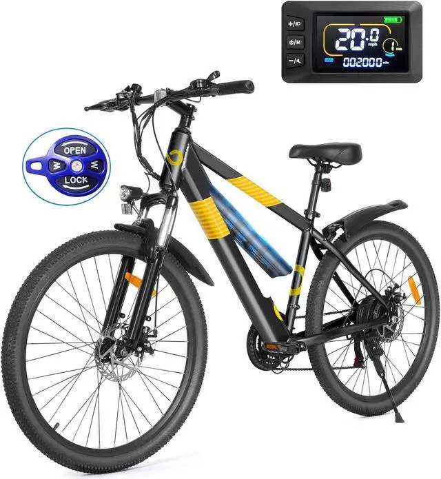 Main image of GYROOR 550W Electric Bike 26" Electric Mountain Bike for Adults, 48V Built-in Hidden Removable Battery, Up to 50 Miles with Shimano 21 Speed City Commuter Bike for Man Woman - UL2849