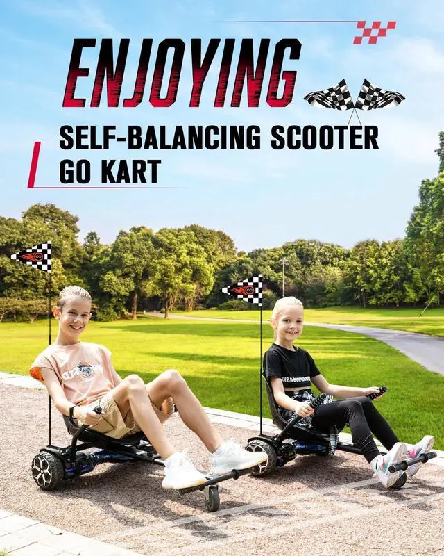 Alt view image 6 of 6 - GYROOR K1 Adjustable HoverKart Self Balancing Hoverboard Seat Attachment, Hoverboard Go Kart Accessory for 6.5", 8", 8.5",10" Hover Board, Perfect for Kids and Adults