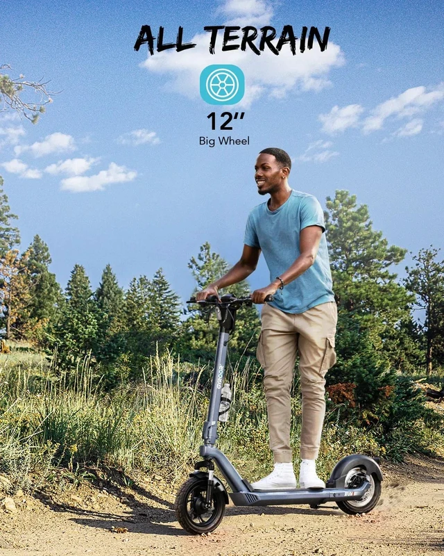 Alt view image 4 of 7 - URBANMAX Adult Electric Scooter, 700W Motor, 12-Inch Pneumatic Tires, Front Suspension, Removable Battery, 20 MPH, 20-Mile Range, UL Certified