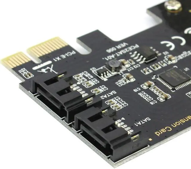 Alt view image 3 of 7 - Weastlinks PCI-E to SATA3.0 Adapter Card PCI Express X16 to SATA3.0 7Pin 2 Ports SATA III 6G Expansion Card for PC Desktop