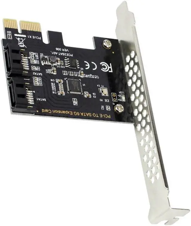 Alt view image 7 of 7 - Weastlinks PCI-E to SATA3.0 Adapter Card PCI Express X16 to SATA3.0 7Pin 2 Ports SATA III 6G Expansion Card for PC Desktop