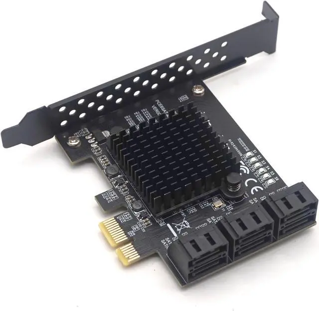 Main image of Weastlinks PCIE PCI-E to 6 Ports SATA 3.0 PCIe expansion Card 6 SATA Adapter SATA 3 Converter with Heat Sink Marvell 88SE9215 chip