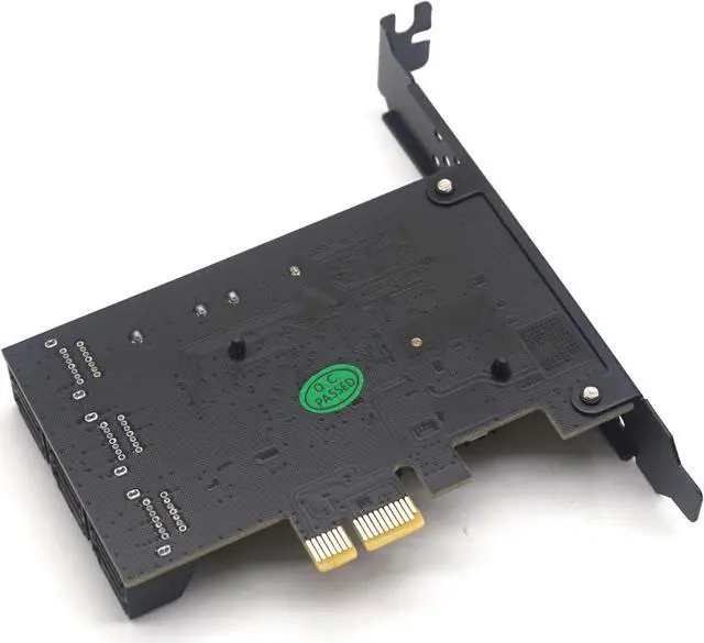 Alt view image 6 of 7 - Weastlinks 8 Ports SATA 3.0 to PCIe Expansion Card PCI Express 8 SATA Adapter 8 Port SATA 3 Converter with Heat Sink 88SE9215 Chip for HDD