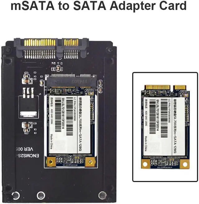 Alt view image 4 of 7 - Weastlinks mSATA to SATA Adapter Mini SATA SSD to 2.5 inch SATA III 22-Pin Converter Card for Windows 8 7 XP Mac