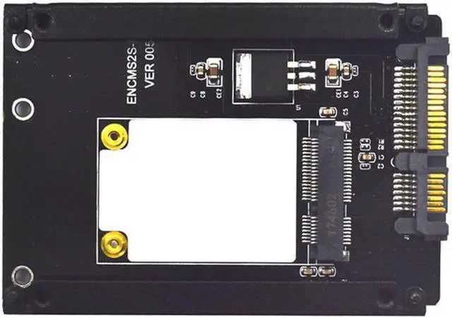 Alt view image 6 of 7 - Weastlinks mSATA to SATA Adapter Mini SATA SSD to 2.5 inch SATA III 22-Pin Converter Card for Windows 8 7 XP Mac