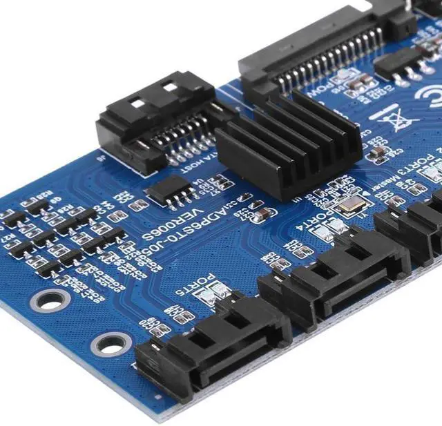 Alt view image 4 of 7 - Weastlinks SATA Expansion Card 1 to 5 Port SATA3.0 Controller Card Motherboard 6Gbps Multiplier SATAPort Riser Card Adapter for Motherboard