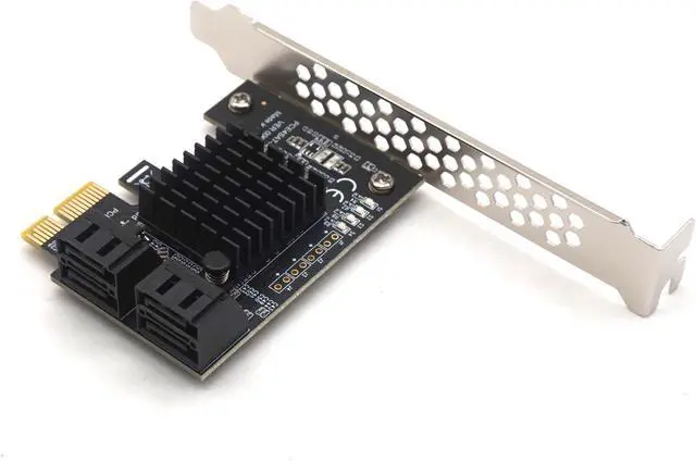 Alt view image 5 of 7 - Weastlinks PCIE PCI-E to 4 Port SATA 3.0 to PCIe x1 GEN3 Expansion Adapter Card 4 SATA 3 III PCI-e PCI Express Converter ASMedia ASM1064