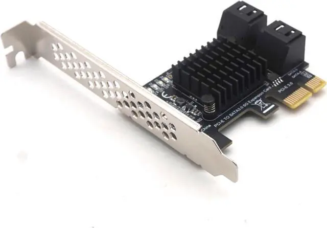 Alt view image 2 of 7 - Weastlinks PCIE PCI-E to 4 Port SATA 3.0 to PCIe x1 GEN3 Expansion Adapter Card 4 SATA 3 III PCI-e PCI Express Converter ASMedia ASM1064