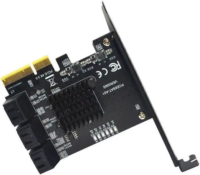 Alt view image 5 of 6 - Weastlinks PCIE PCI-E to 6 Ports SATA 3.0 PCI Express x4 Expansion Card 6 SATA3.0 PCIe PCI-e 6 Port SATA Controller for HDD ASMedia ASM1166