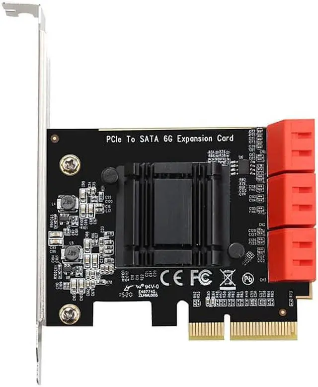 Alt view image 3 of 6 - Weastlinks PCIE PCI-E to 6ports SATA3.0 expansion Card PCI express 4X Gen3 PCI express 6 SATA Adapter SATA3 Converter