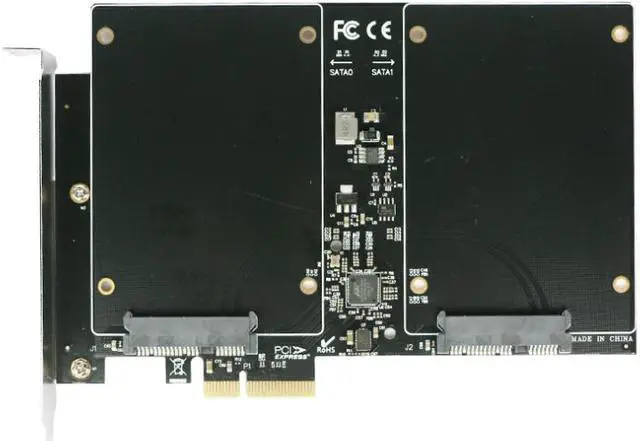 Alt view image 3 of 5 - Weastlinks PCIE PCI-E To 2.5 inch SATA3.0 RAID controller card SSD HDD 88SE9230 chipset 2 port Sata 3.0 to pcie raid card 6gbps Gen 3
