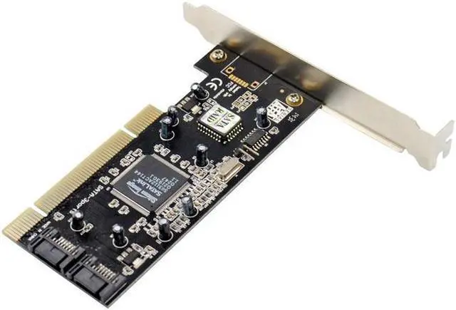 Alt view image 3 of 6 - Weastlinks PCI To 2 Port SATA RAID Controller Card Sil3112 chipset SATA PCI Serial ATA Host Controller Card