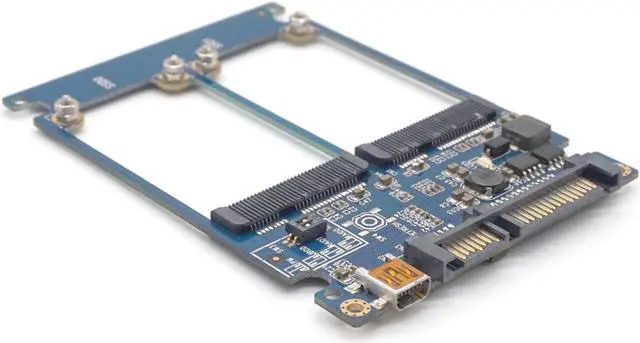 Alt view image 5 of 7 - Weastlinks Dual mSATA RAID to 22pin SATA Adapter 2.5 inch SATA 3.0 Enclosure USB3.0 to 2 MSATA SATA 3 RAID 0/1