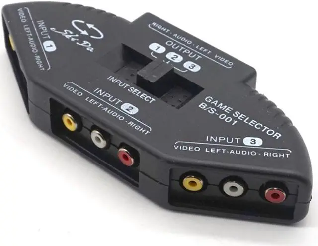Alt view image 4 of 7 - Weastlinks 3 in 1 Out Audio Video Signal AV RCA Switch Switcher Selector Box Converter Splitter for DVD VCD VCR DV