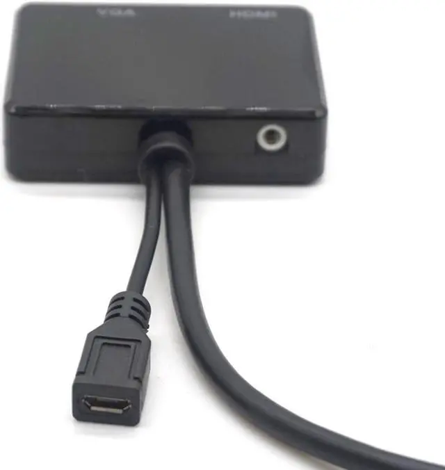 Alt view image 4 of 9 - Weastlinks HDMI to VGA & HDMI Female Splitter with Audio Video Cable Converter Adapter For HDTV PC Monitor