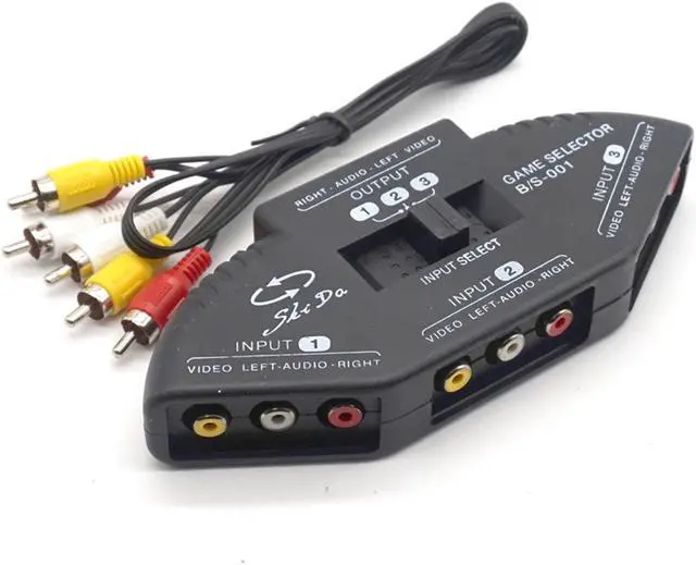 Main image of Weastlinks 3 in 1 Out Audio Video Signal AV RCA Switch Switcher Selector Box Converter Splitter for DVD VCD VCR DV