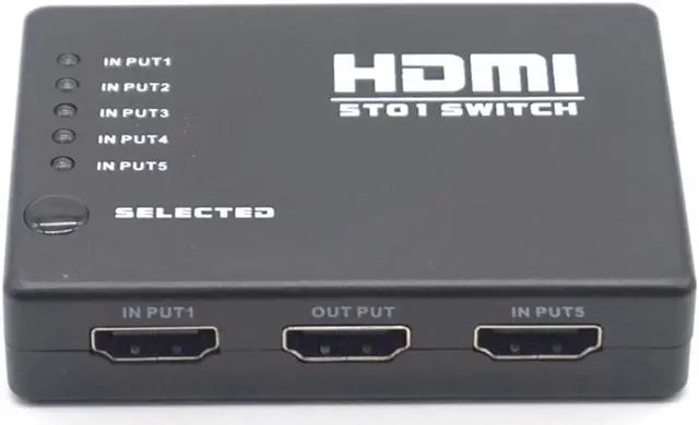 Alt view image 3 of 9 - Weastlinks 5 In 1 Out 5 Port Video HDMI Switch Selector Switcher Splitter Hub IR Remote 1080P For HDTV PS3 DVD