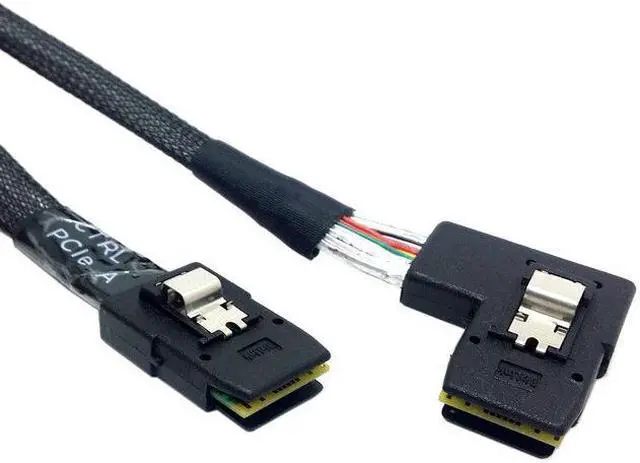 Alt view image 7 of 7 - Weastlinks 90 degree Right Left angle L type SATA cable Mini SAS Cable Mini SAS 36P to 36 Pin SFF-8087 to SFF8087 HD Data Cable 0.8M