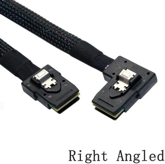 Alt view image 2 of 7 - Weastlinks 90 degree Right Left angle L type SATA cable Mini SAS Cable Mini SAS 36P to 36 Pin SFF-8087 to SFF8087 HD Data Cable 0.8M