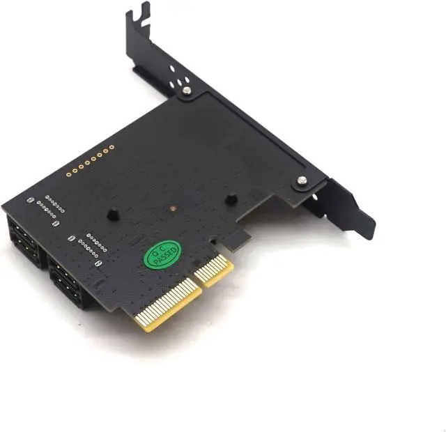 Alt view image 7 of 7 - Weastlinks PCI-E to 4 Port Raid SATA3.0 6G Controller Card PCIE 4SATA Raid Card PCI-E SATA Raid PCI Express 4X Marvell 88SE9230 Chip