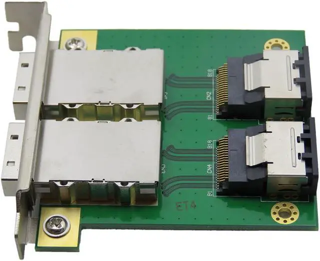 Alt view image 5 of 7 - Weastlinks Mini SAS for Internal SFF-8087 Sas 36P to 2 Port External HD Sas26P SFF-8088 Front Panel PCI SAS Card Adapter