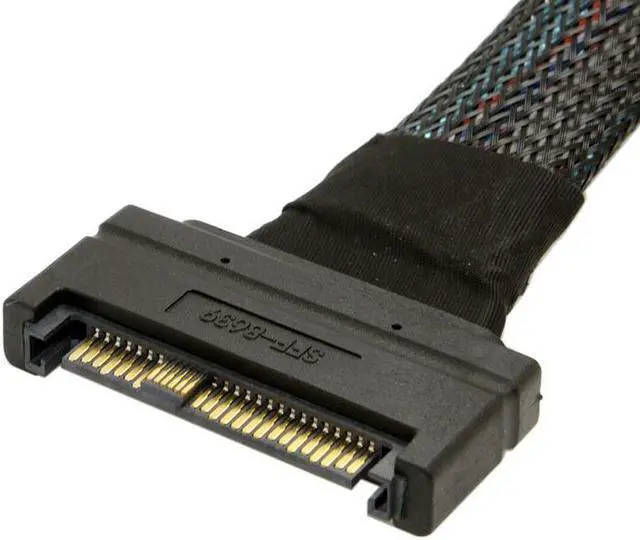 Alt view image 3 of 6 - Weastlinks U2 SFF-8639 NVME PCIe SSD Cable Male to Female Extension Cable 50cm MINI SAS 68Pin Server Power Cable for 750 U.2 SSD
