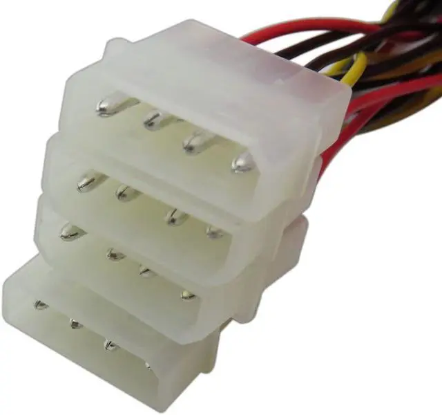 Alt view image 7 of 7 - Weastlinks Internal Mini SAS SFF-8643 to (4) 29pin SFF-8482 Connectors with SATA Power Cable 1M