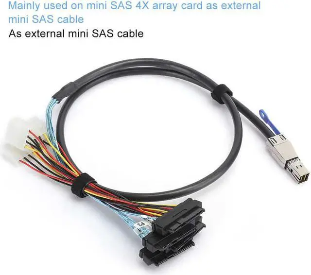 Alt view image 6 of 9 - Weastlinks External Hard Disk Cable Mini SAS SFF-8644 to SFF-8482 Server Computer Accessories 1m/2m Optional