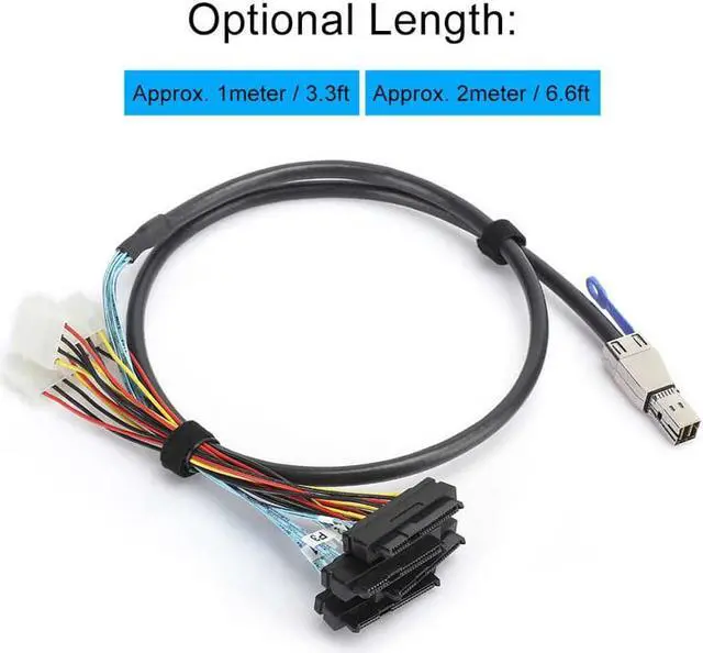 Alt view image 7 of 9 - Weastlinks External Hard Disk Cable Mini SAS SFF-8644 to SFF-8482 Server Computer Accessories 1m/2m Optional