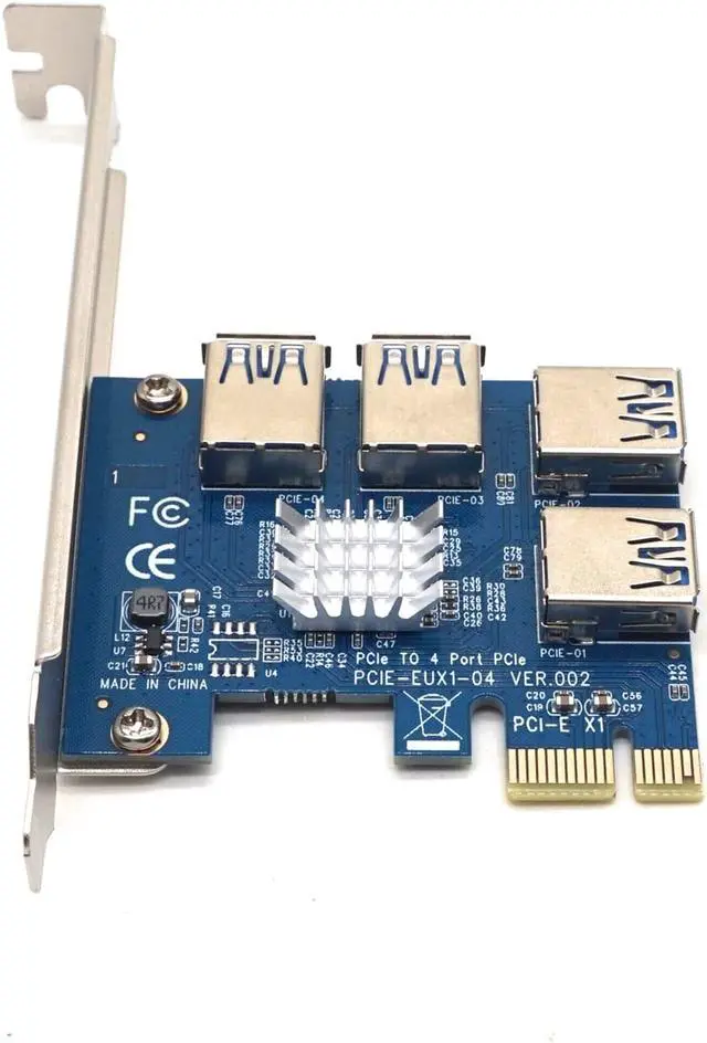 Alt view image 6 of 7 - Weastlinks 60cm USB 3.0 PCI-E Express 1x to 16x Extender Riser Card Adapter pcie 1 to 4 usb for Graphics Video card for Bitcoin Litecoin