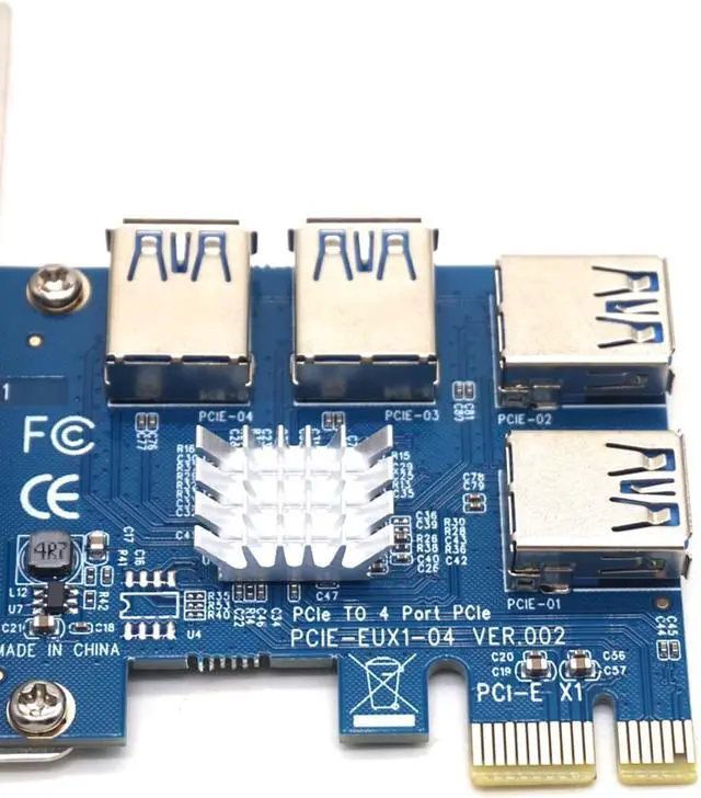 Alt view image 4 of 7 - Weastlinks 60cm USB 3.0 PCI-E Express 1x to 16x Extender Riser Card Adapter pcie 1 to 4 usb for Graphics Video card for Bitcoin Litecoin