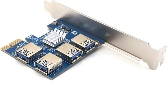 Alt view image 5 of 7 - Weastlinks 60cm USB 3.0 PCI-E Express 1x to 16x Extender Riser Card Adapter pcie 1 to 4 usb for Graphics Video card for Bitcoin Litecoin