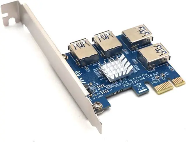 Alt view image 2 of 7 - Weastlinks 60cm USB 3.0 PCI-E Express 1x to 16x Extender Riser Card Adapter pcie 1 to 4 usb for Graphics Video card for Bitcoin Litecoin