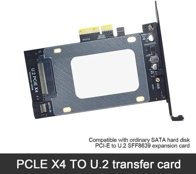 Alt view image 2 of 7 - Weastlinks U.2 to PCI-E X4 Riser Card 3.0 SFF-8639 to SSD Extension Adapter U.2 SSD SATA PCI Express Card for 2.5 Inch SATA HDD