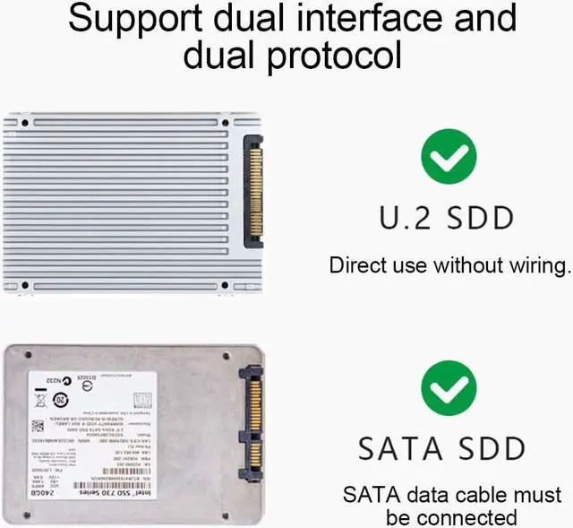 Alt view image 3 of 7 - Weastlinks U.2 to PCI-E X4 Riser Card 3.0 SFF-8639 to SSD Extension Adapter U.2 SSD SATA PCI Express Card for 2.5 Inch SATA HDD