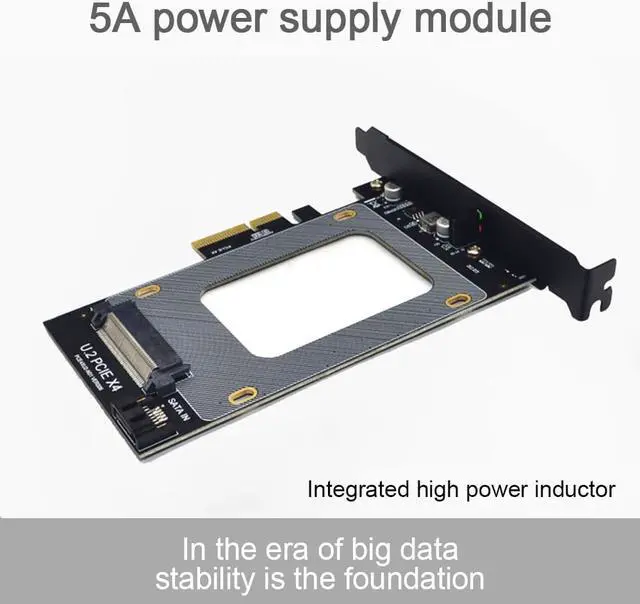 Alt view image 5 of 7 - Weastlinks U.2 to PCI-E X4 Riser Card 3.0 SFF-8639 to SSD Extension Adapter U.2 SSD SATA PCI Express Card for 2.5 Inch SATA HDD