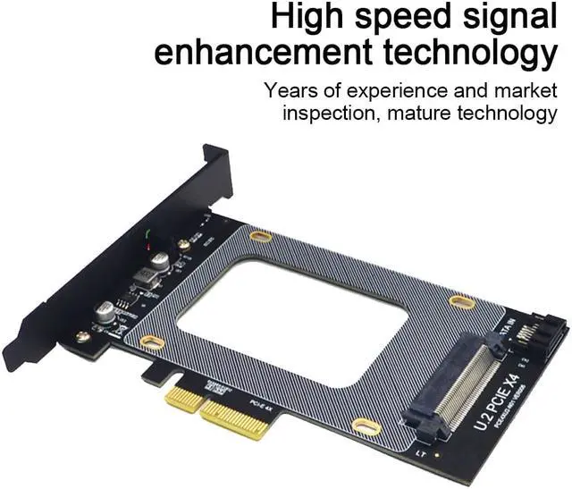 Alt view image 6 of 7 - Weastlinks U.2 to PCI-E X4 Riser Card 3.0 SFF-8639 to SSD Extension Adapter U.2 SSD SATA PCI Express Card for 2.5 Inch SATA HDD