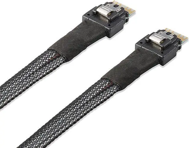 Alt view image 5 of 6 - Weastlinks Slim SAS 38P SFF-8654 to SFF-8654 / MINI SAS 38P SFF-8654 to SFF-8643 12Gbps Server Hard Drive HDD Data Transmission Cable