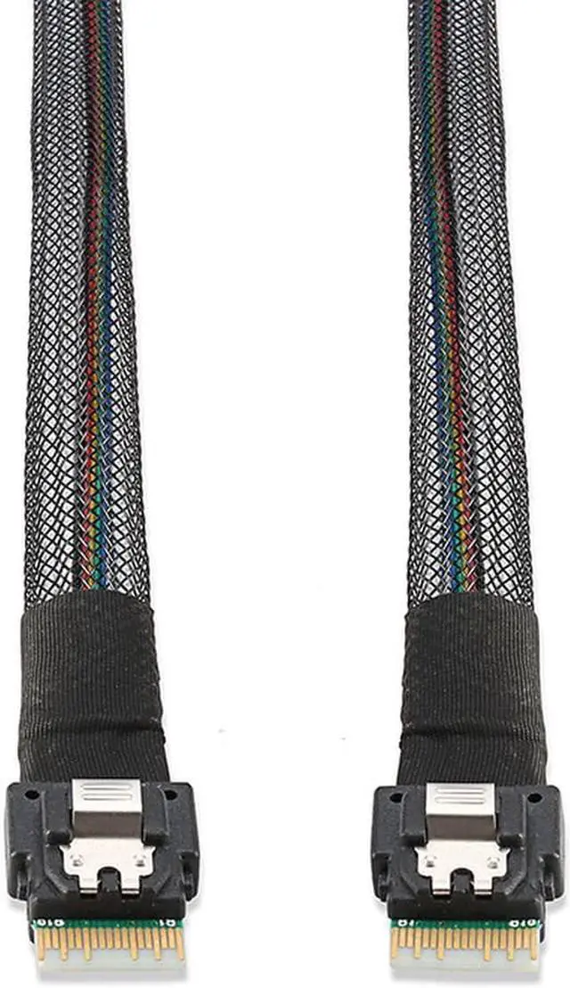 Alt view image 3 of 6 - Weastlinks Slim SAS 38P SFF-8654 to SFF-8654 / MINI SAS 38P SFF-8654 to SFF-8643 12Gbps Server Hard Drive HDD Data Transmission Cable